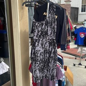 BCBG Max Azaria one shoulder tight dress XS